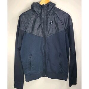 Nike Men's Size Medium Black Full Zip Hoodie Jacket Mesh Panel Hood GUC